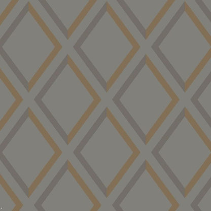 Pompeian Wallpaper - Dark Pewter & Bronze on Soot - 95/11062