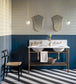 Hicks' Hexagon Wallpaper - Soot & Metallic Bronze on Linen - 95/3017