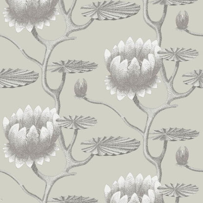 Summer Lily Wallpaper - White on Stone - 95/4025