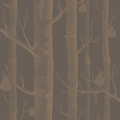 Woods & Pears Wallpaper - Metallic Bronze on Charcoal - 95/5028