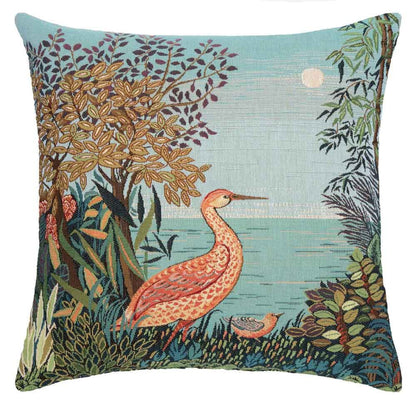 Tropical Birds I Regular Cushion with Feather Filler 