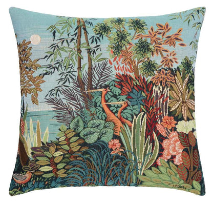 Tropical Birds II Regular Cushion with Feather Filler 
