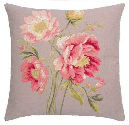 Japanese Flowers I Regular Cushion with Feather Filler 