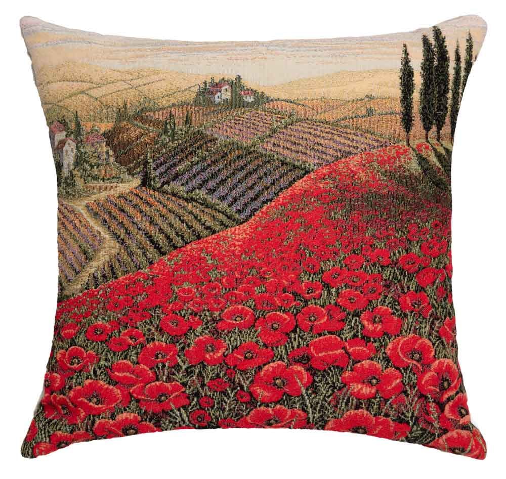 Poppyfields of Tuscany Regular Cushion with Feather Filler 