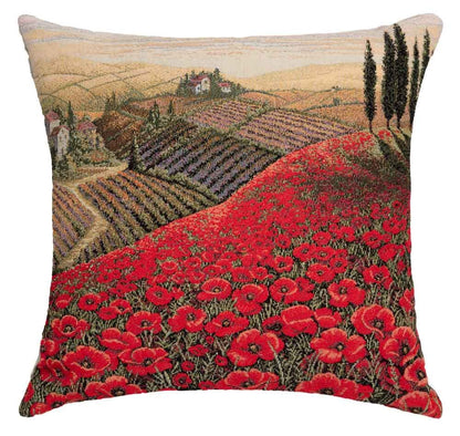 Poppyfields of Tuscany Regular Cushion with Feather Filler 