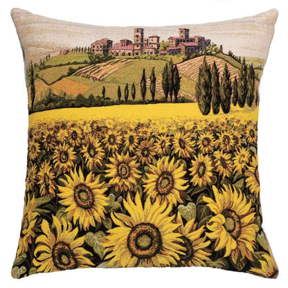 Sunflowers of Tuscany Regular Cushion with Feather Filler 