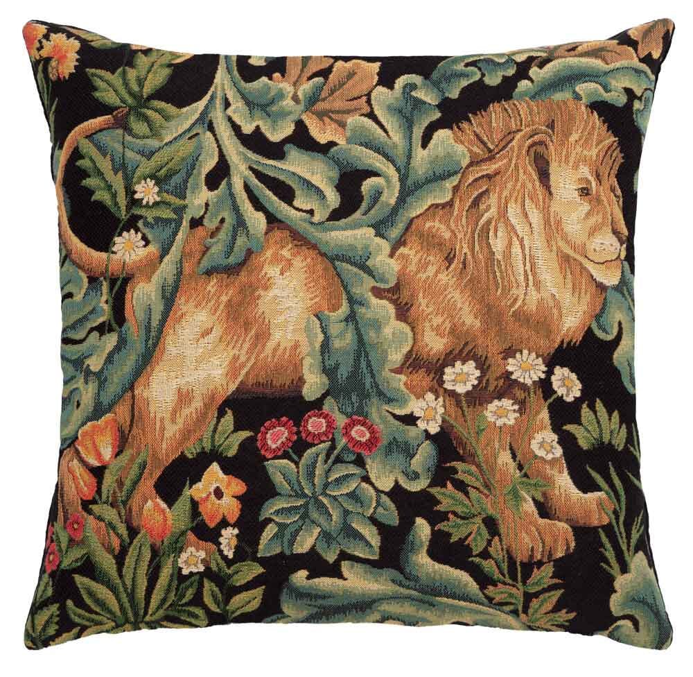 Forest Lion Regular Cushion with Feather Filler 