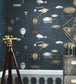 Macchine Volanti Wallpaper - Slate Blue & Metallics - 97/1002