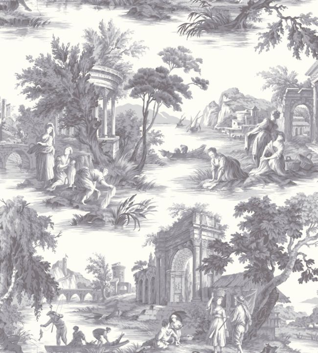 Villandry Wallpaper - Lilac Grey on Chalk - 99/1003