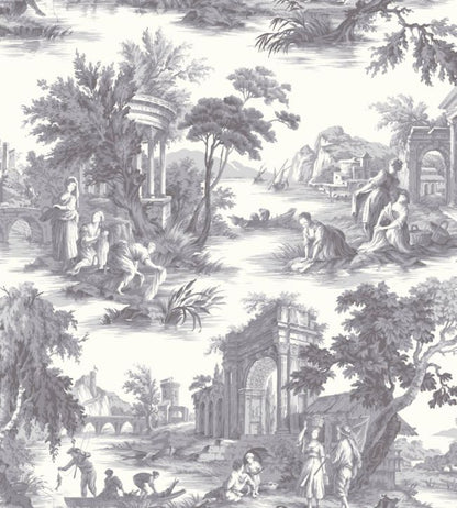 Villandry Wallpaper - Lilac Grey on Chalk - 99/1003
