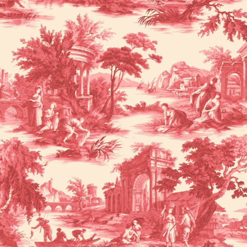 Villandry Wallpaper - Red on Parchment - 99/1004