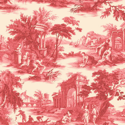 Villandry Wallpaper - Red on Parchment - 99/1004