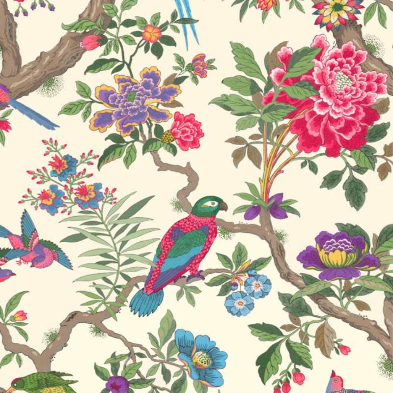 Fontainebleau Wallpaper - Multi on Parchment - 99/12050