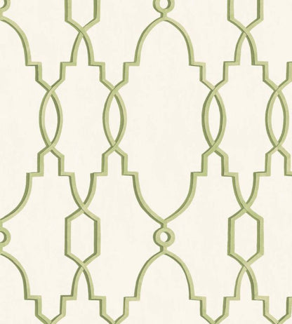 Parterre Wallpaper - Olive Green on White - 99/2005