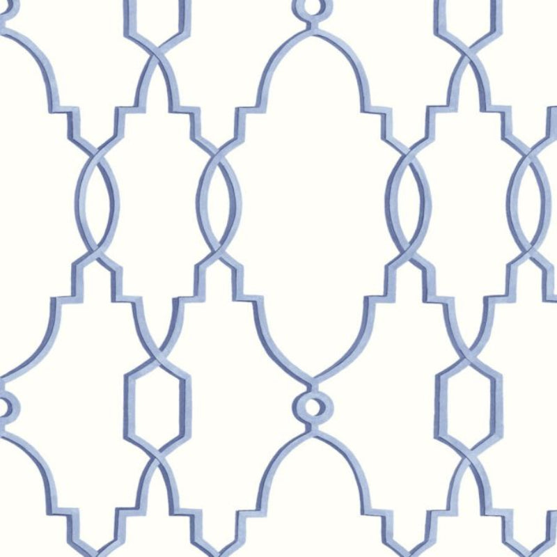 Parterre Wallpaper - Hyacinth Blue on White - 99/2007