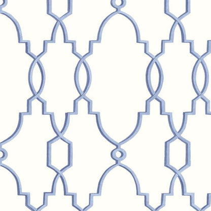 Parterre Wallpaper - Hyacinth Blue on White - 99/2007
