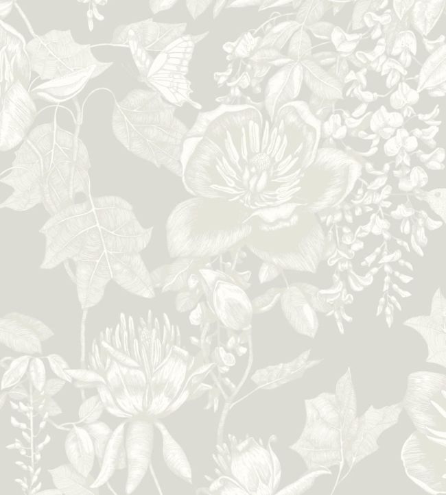 Tivoli Wallpaper - White on Grey - 99/7030