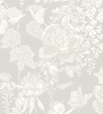 Tivoli Wallpaper - White on Grey - 99/7030