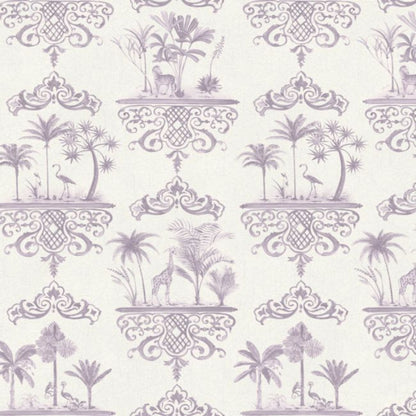 Rousseau Wallpaper - Mulberry on White - 99/9038