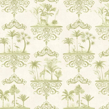 Rousseau Wallpaper - Olive Green on Cream - 99/9040