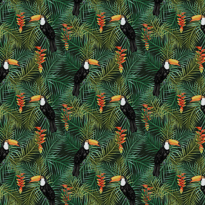 Toucan Wallpaper - Green - The Graduate Collection