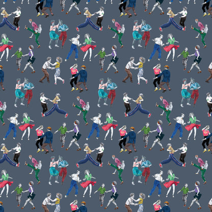 Swing Time Wallpaper - Blue - The Graduate Collection