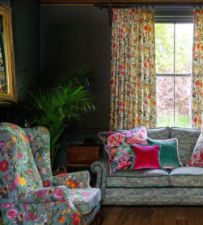 Cornucopia Room Fabric - Teal