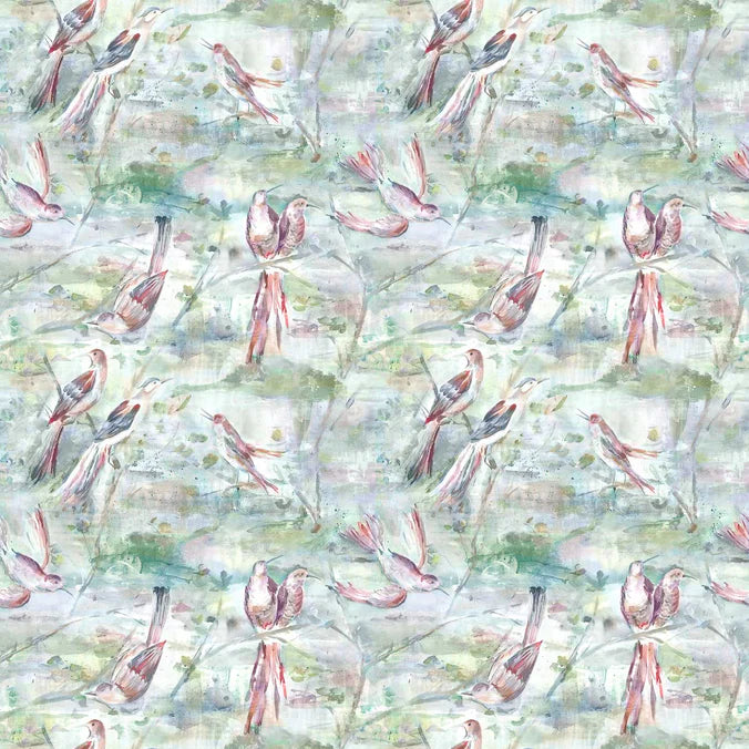 Arabella Coral Linen Fabric