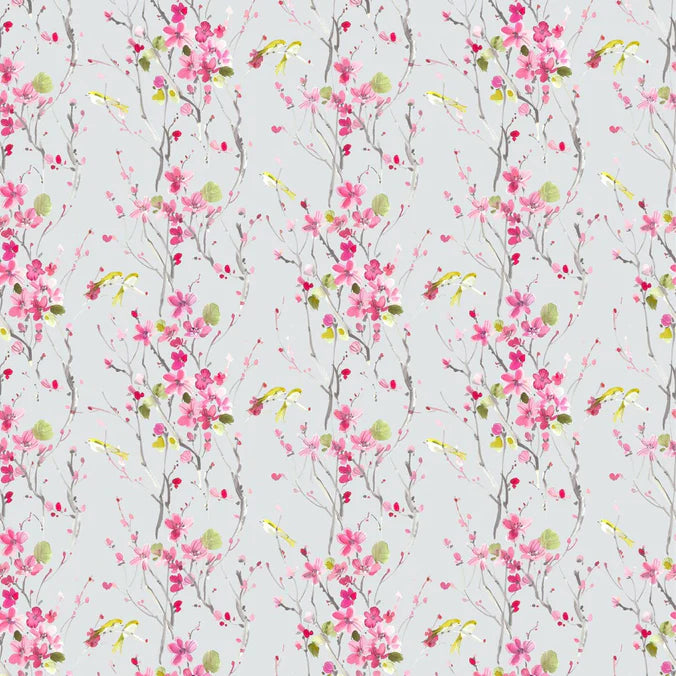 Armathwaite Blossom Silver Fabric