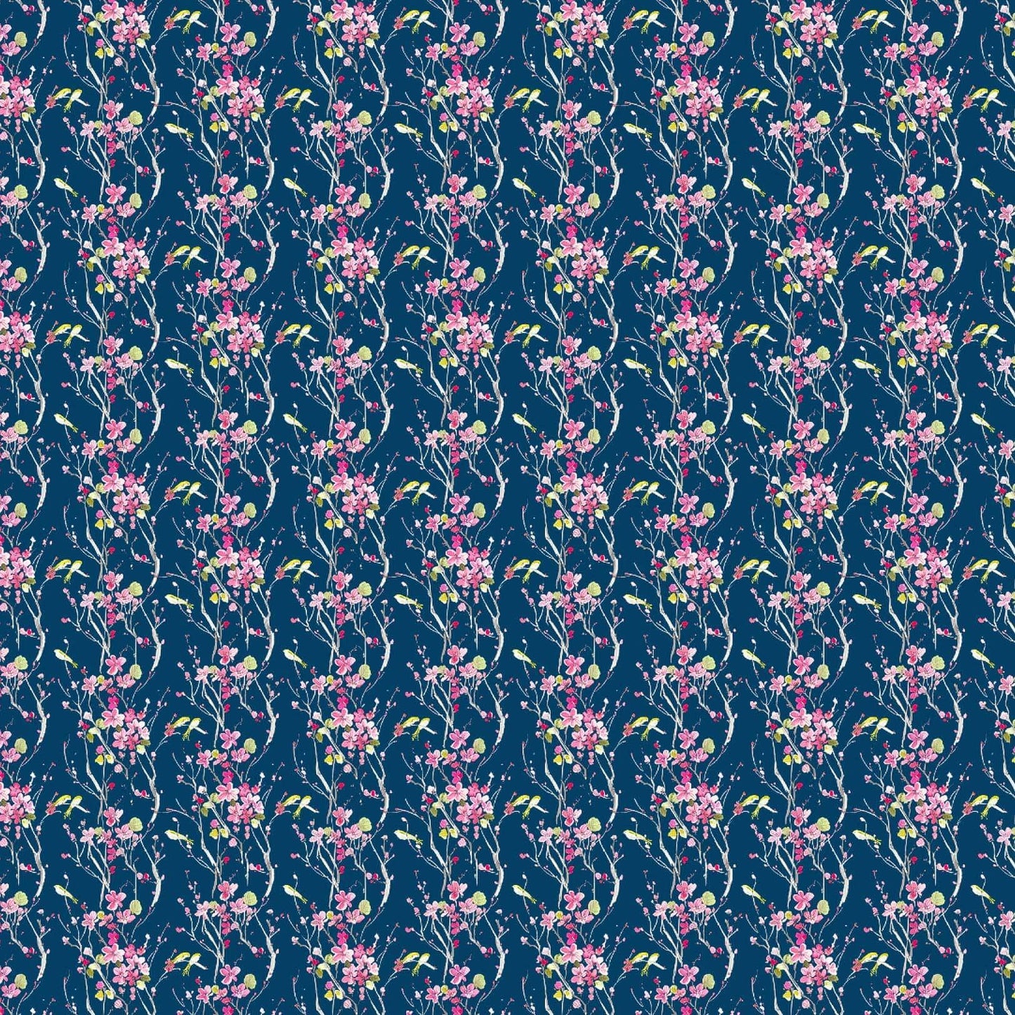 Armathwaite Blossom Navy Lomond Pima Lawn Cotton - Dress Fabric