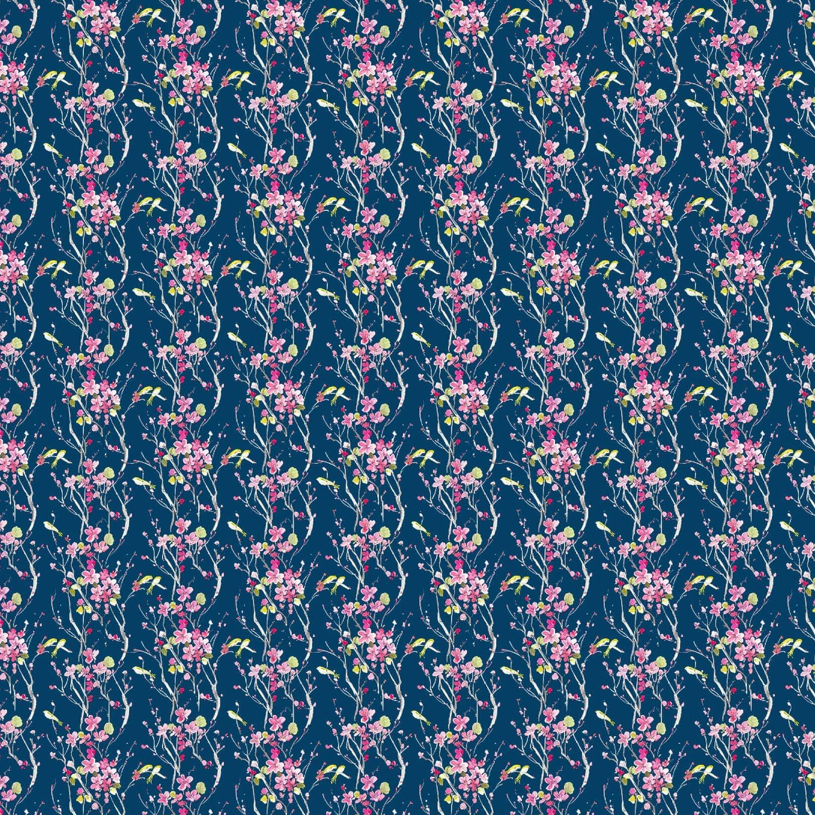 Armathwaite Blossom Navy Lomond Pima Lawn Cotton - Dress Fabric