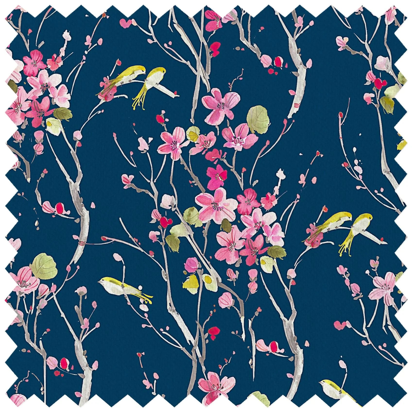 Armathwaite Blossom Navy Lomond Pima Lawn Cotton - Dress Fabric