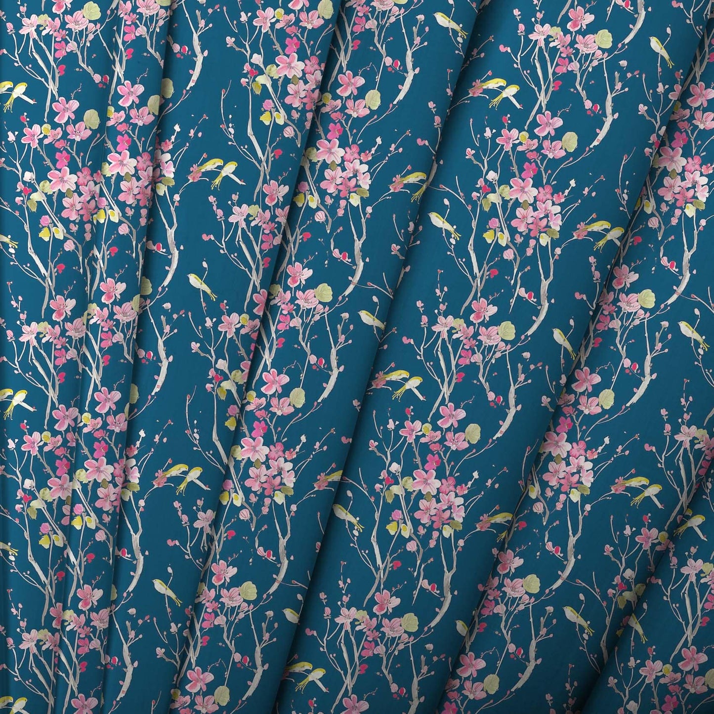 Armathwaite Blossom Navy Lomond Pima Lawn Cotton - Dress Fabric