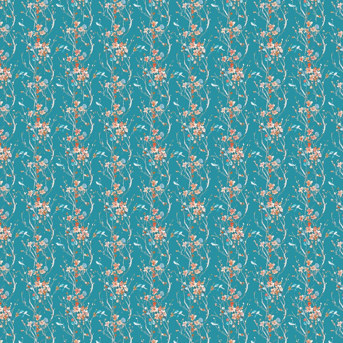 Armathwaite Peach Kingfisher Lomond Pima Lawn Cotton - Dress Fabric
