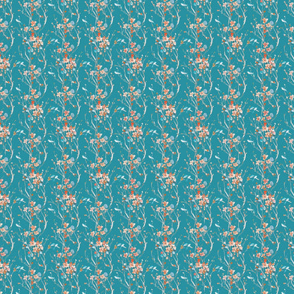 Armathwaite Peach Kingfisher Lomond Pima Lawn Cotton - Dress Fabric
