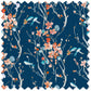 Armathwaite Peach Navy Lomond Pima Lawn Cotton - Dress Fabric