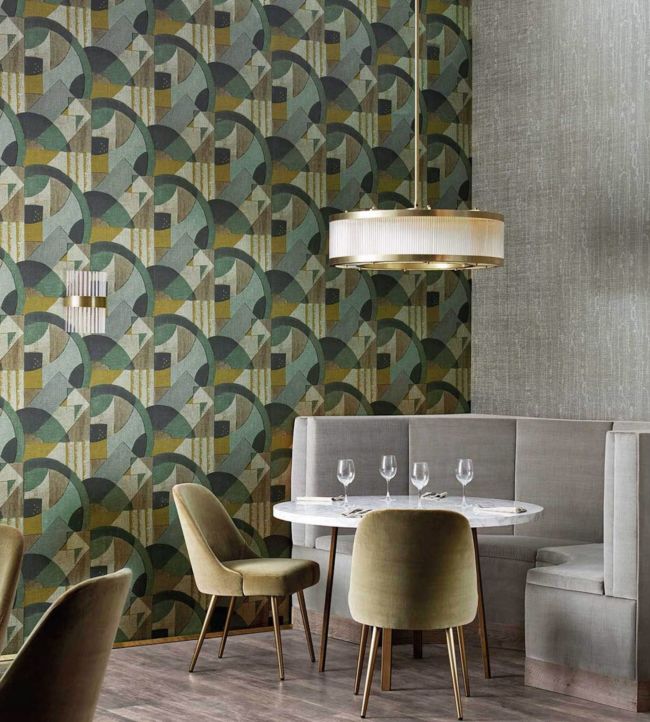 Abstract 1928 Wallpaper - Antique Olivine - ZRHW312887 - Zoffany