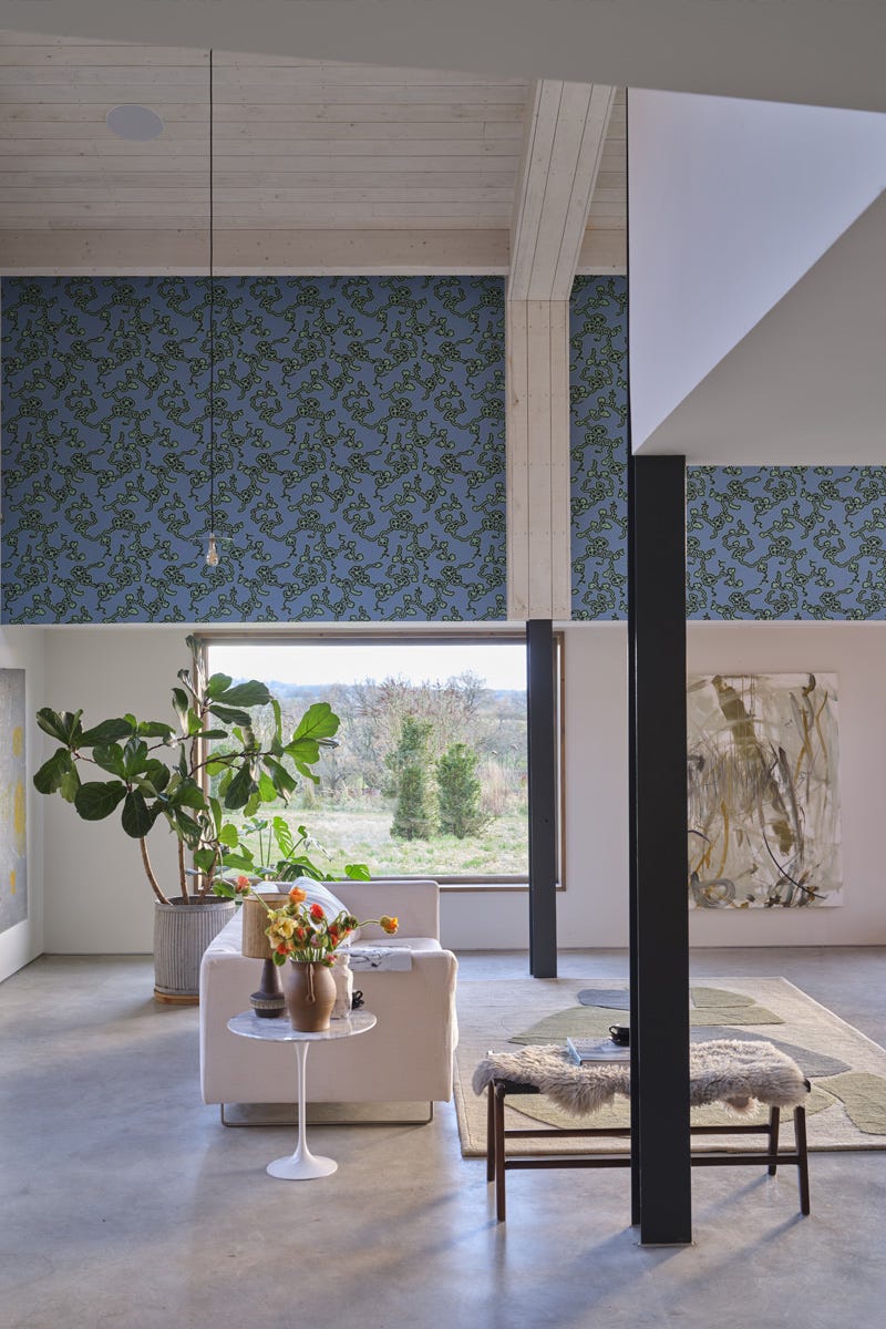 Adelaide Wallpaper - Chinese Blue - 6304 - Farrow & Ball