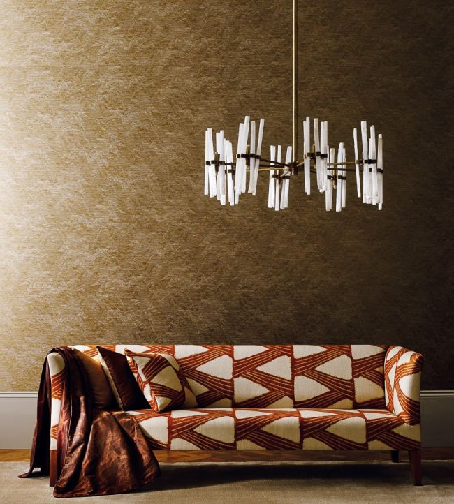 Akaishi Wallpaper - Gold - ZAKA312498 - Zoffany