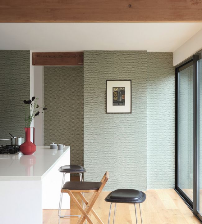 Amime Wallpaper - Green Smoke - 4407 - Farrow & Ball