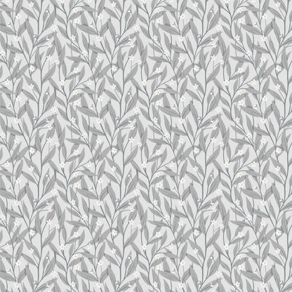 Anemone Wallpaper - Blue Grey - Summer Gray

