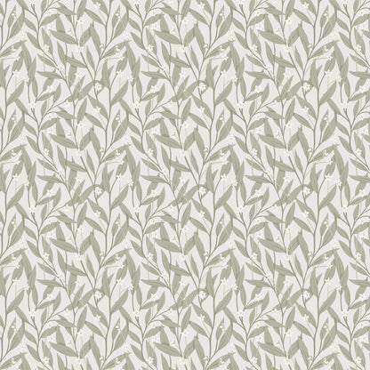 Anemone Wallpaper - Light Green - Summer Gray
