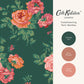 Archive Rose Wallpaper - Green - 125496 - Cath Kidston