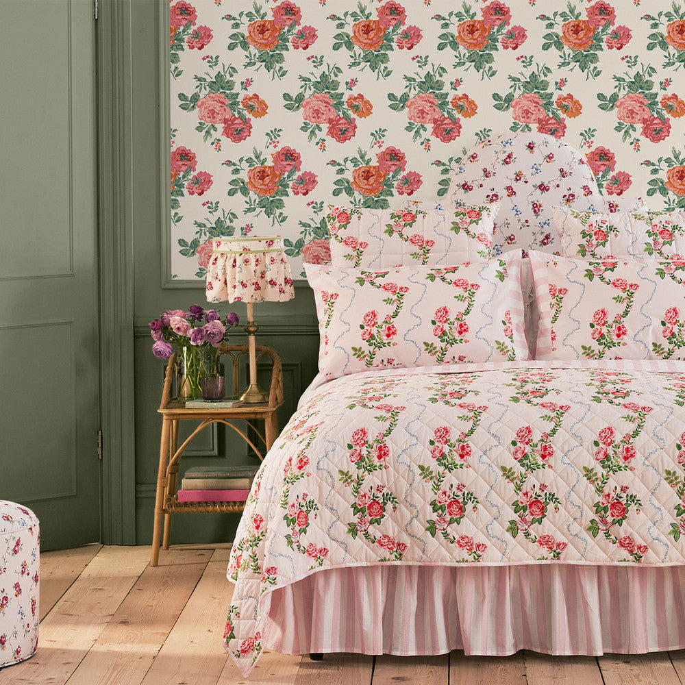 Archive Rose Wallpaper - Pink - 125494 - Cath Kidston