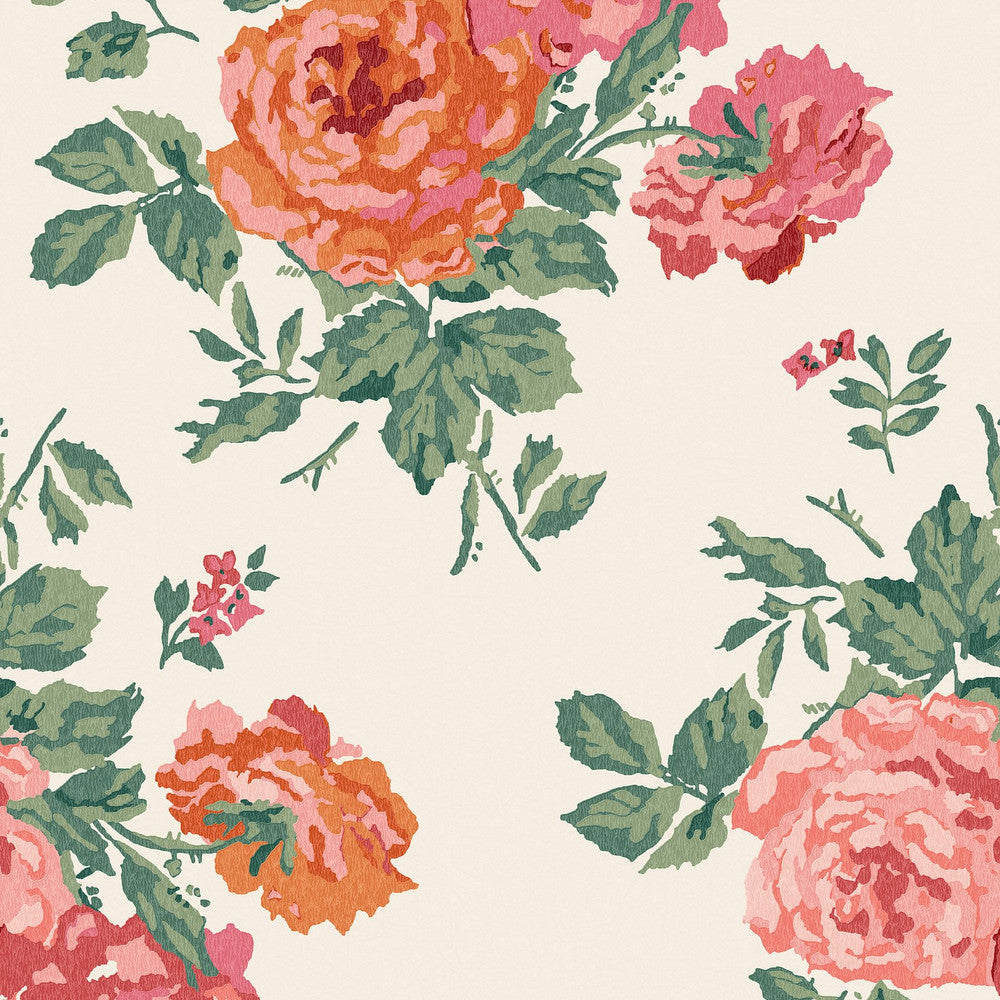 Archive Rose Wallpaper - Pink - 125494 - Cath Kidston