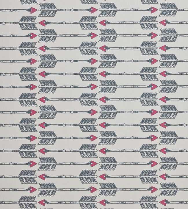 Arrows Wallpaper - Charcoal Pink - BG1600101 - Barneby Gates
