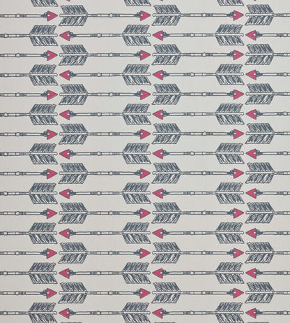 Arrows Wallpaper - Charcoal Pink - BG1600101 - Barneby Gates