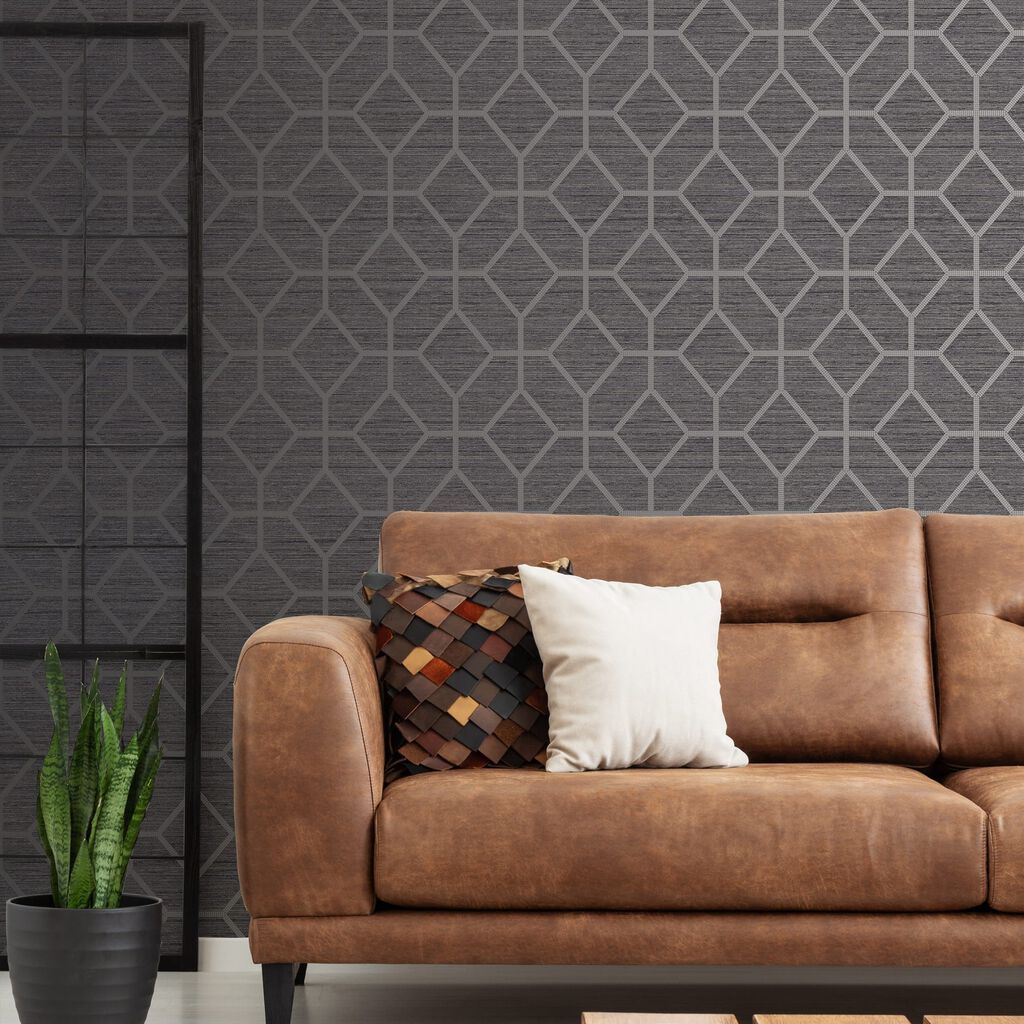 Asscher Geo Wallpaper - Gray - Boutique Luxury