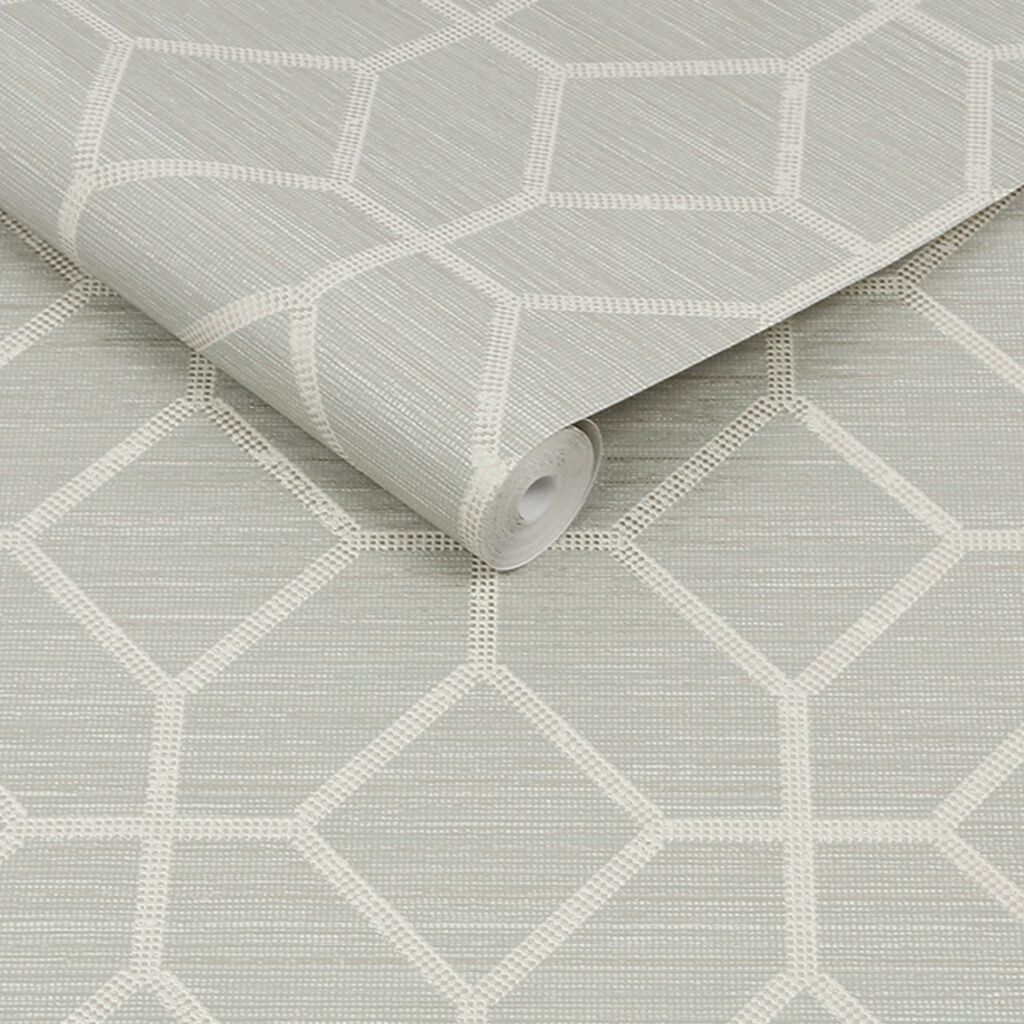 Asscher Geo Wallpaper - Pearl - Boutique Luxury