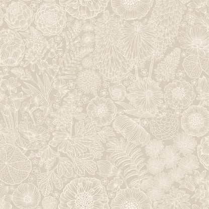 August Wallpaper - Beige - Summer Gray
